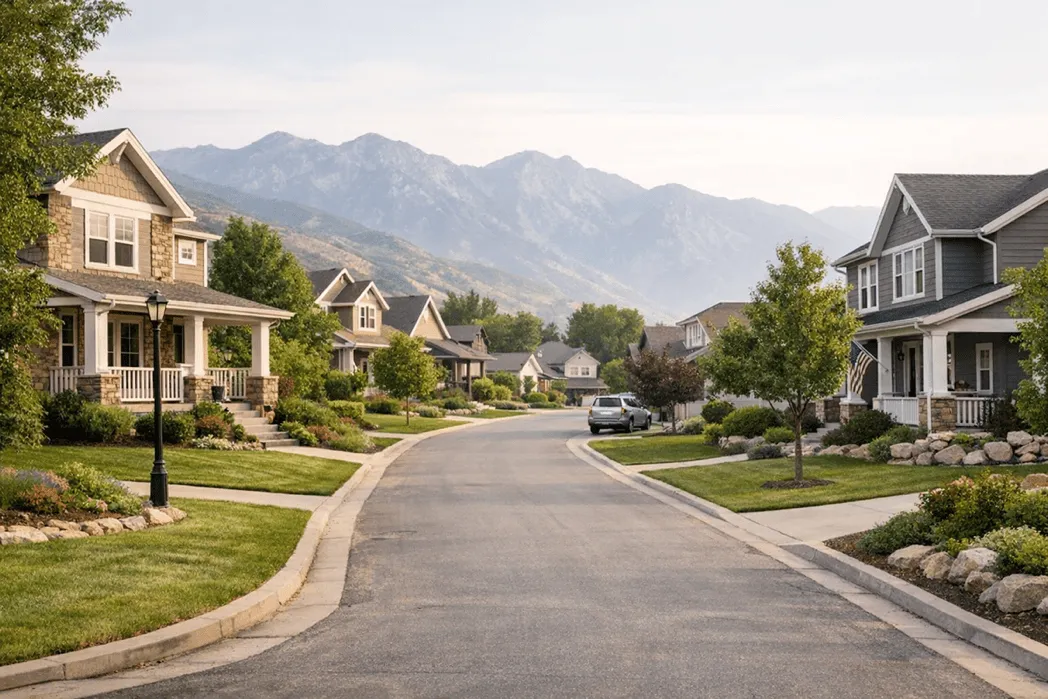 Welcoming Utah neighborhood street