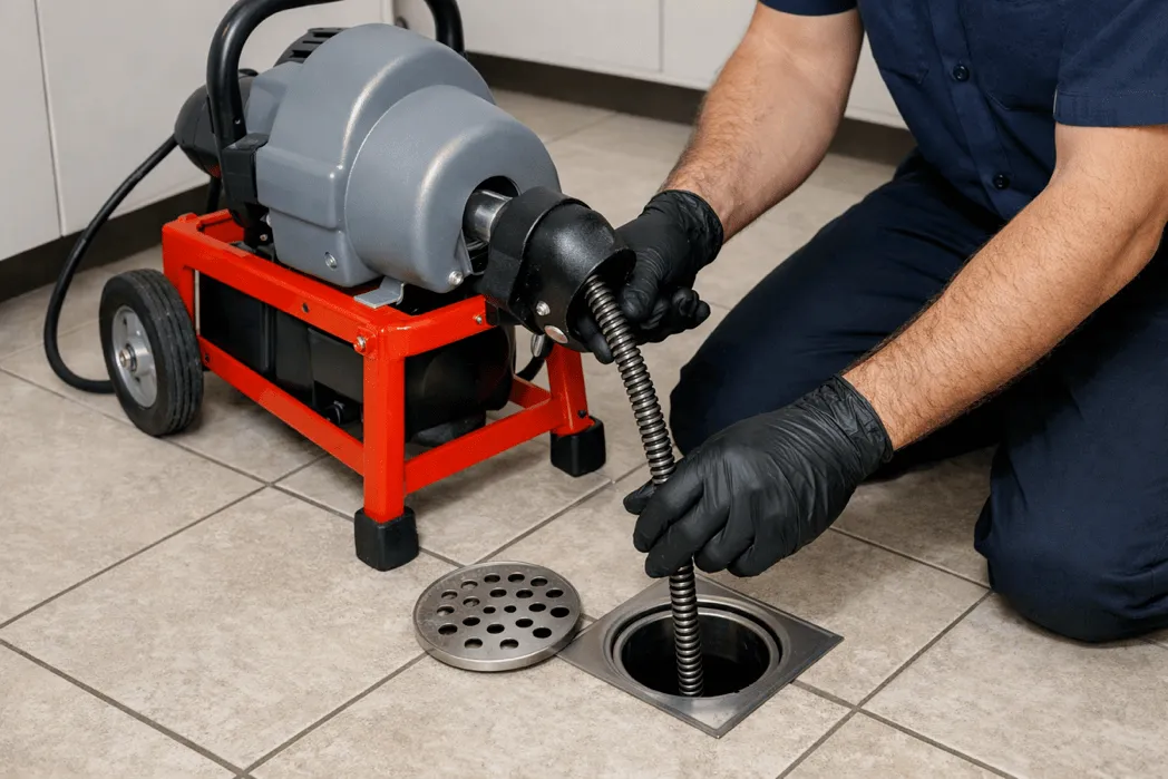Professional drain cleaning equipment