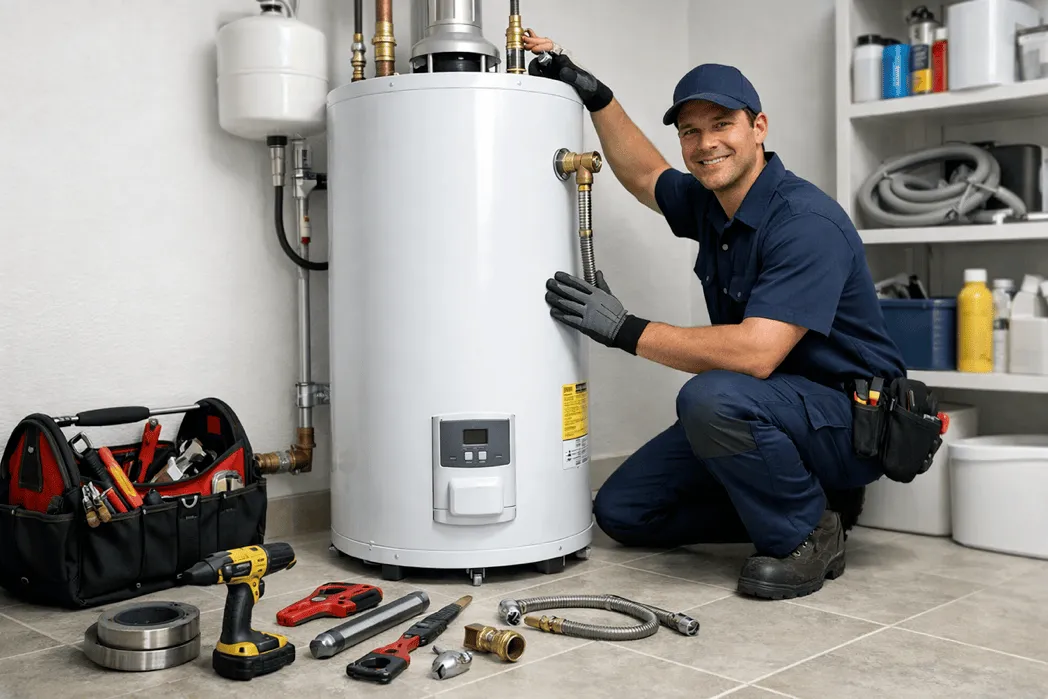 Water heater replacement installation